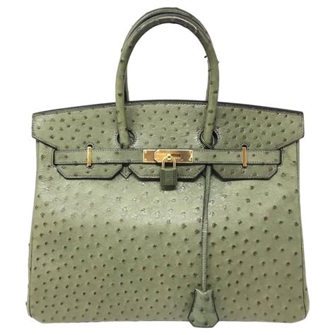 hermes birkin 35 ostrich vert|hermes birkin ostrich price.